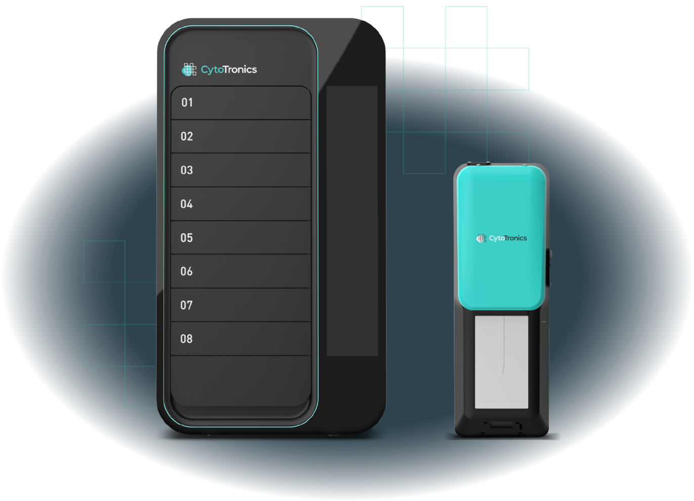 Photo of Pixel Octo and Pixel Primo systems side by side